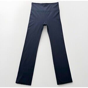 Athleta Elation Pants M Navy Blue Straight Leg High Rise Yoga Activewear Stretch